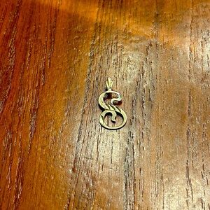 Vintage 14k Gold 'S' Pendant